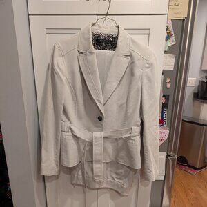 Nine West Suit 12 cream belted jacket & pants